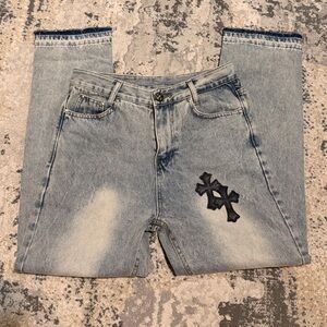 RARE Chrome Hearts Denim Custom Jeans - Light Wash - 30